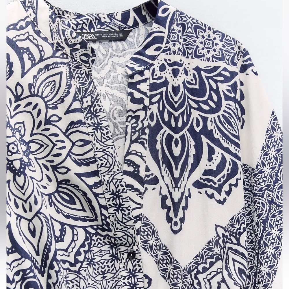 Zara Printed Mini Dress NWT - Picture 3 of 6